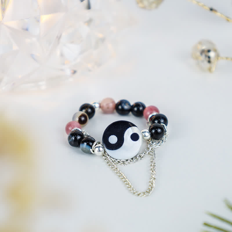 Anello della fortuna dell'equilibrio del simbolo Yin Yang