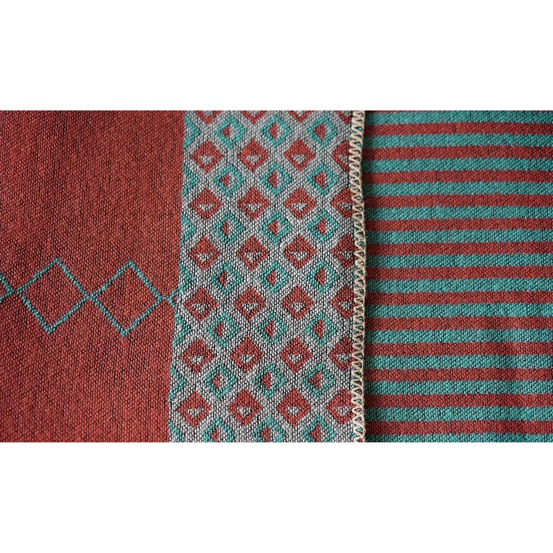 Buddha Stones tibetano con motivo a rombi a righe, sciarpa calda e morbida invernale