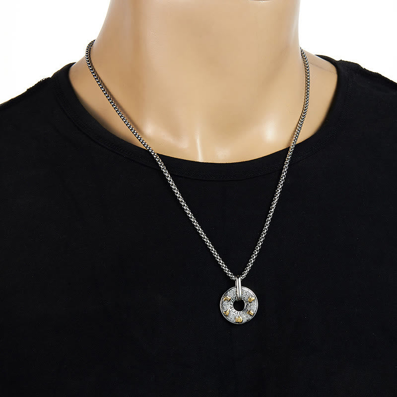 Buddha Stones Tibetano Om Mani Padme Hum Fibbia della Pace Creatività Collana Pendente - image 7