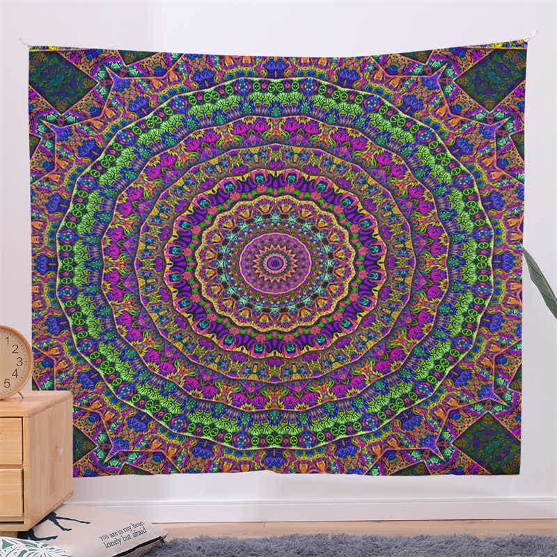 Arazzo da parete con motivo mandala bohémien, decorazione da parete, creatività, casa, soggiorno