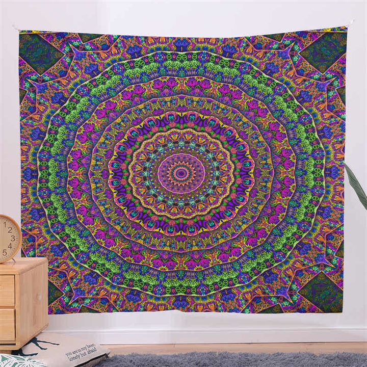Arazzo da parete con motivo mandala bohémien, decorazione da parete, creatività, casa, soggiorno