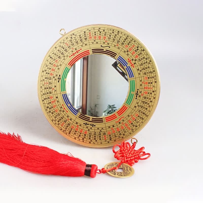 Mappa Feng Shui Bagua Moneta di rame Mappa energetica dell'equilibrio del nodo cinese