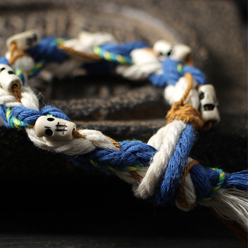 Buddha Stones Tibetano Zakiram Dea della Ricchezza Perlina Incisa Braccialetto Fatto a Mano della Fortuna