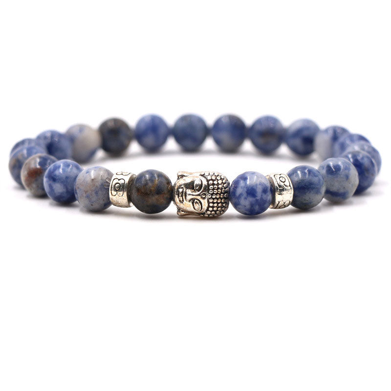 Braccialetto di protezione in agata viola Buddha Stones