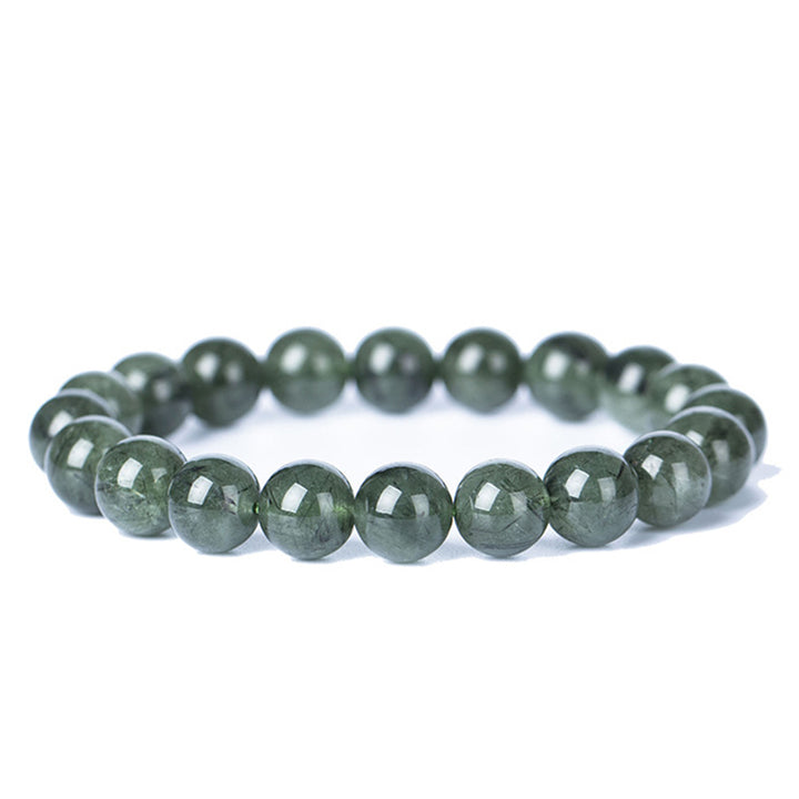 Braccialetto di benedizione e ricchezza in cristallo verde naturale Buddha Stones