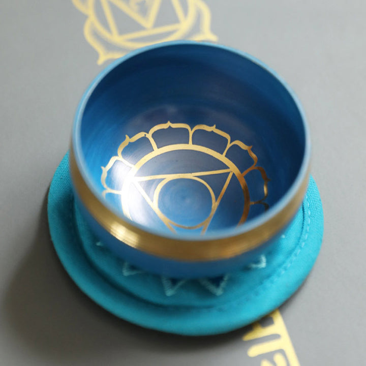 Buddha Stones Tibetan Sound Bowl realizzata a mano per la guarigione dei chakra e la meditazione consapevole. Set di campane tibetane per canto.