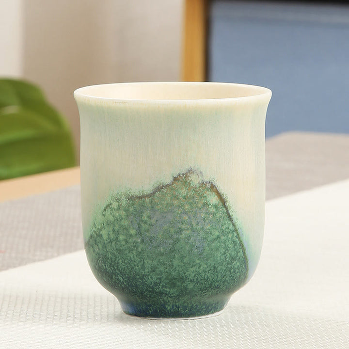 Buddha Stones Tazza da tè in ceramica verde creativa Tazze da tè Kung Fu