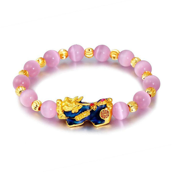 Braccialetto portafortuna Buddha Stones Pixiu Cat Eye