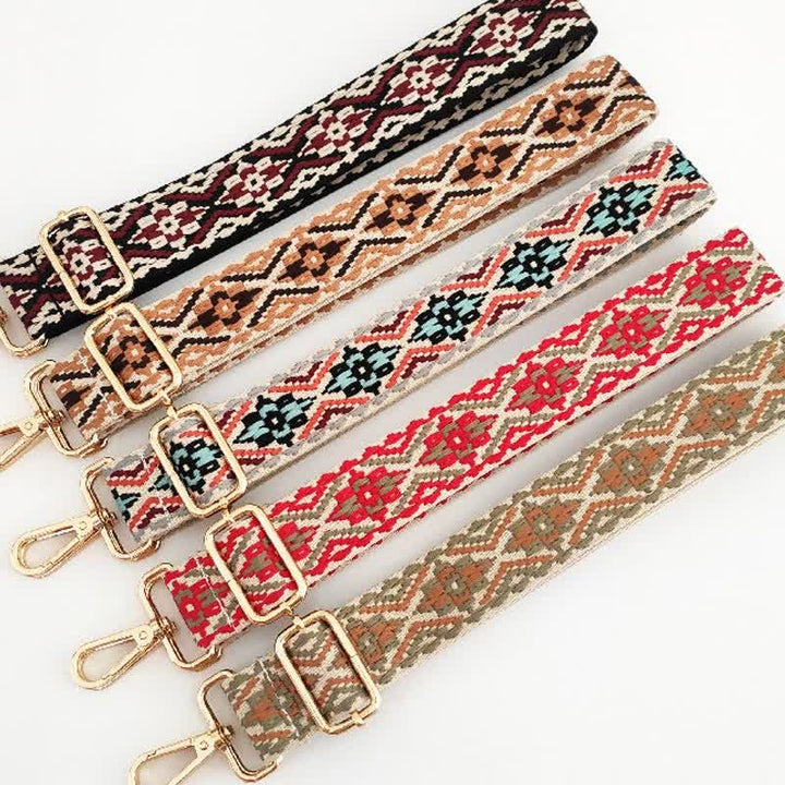 Cinghie per borsa a tracolla ricamate multicolori
