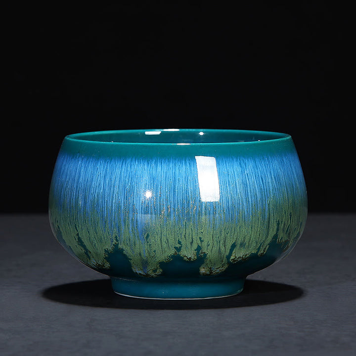 Buddha Stones Tazza da tè in ceramica cinese Jianzhan Glaze Kiln Change Tenmoku Kung Fu Tea Cup