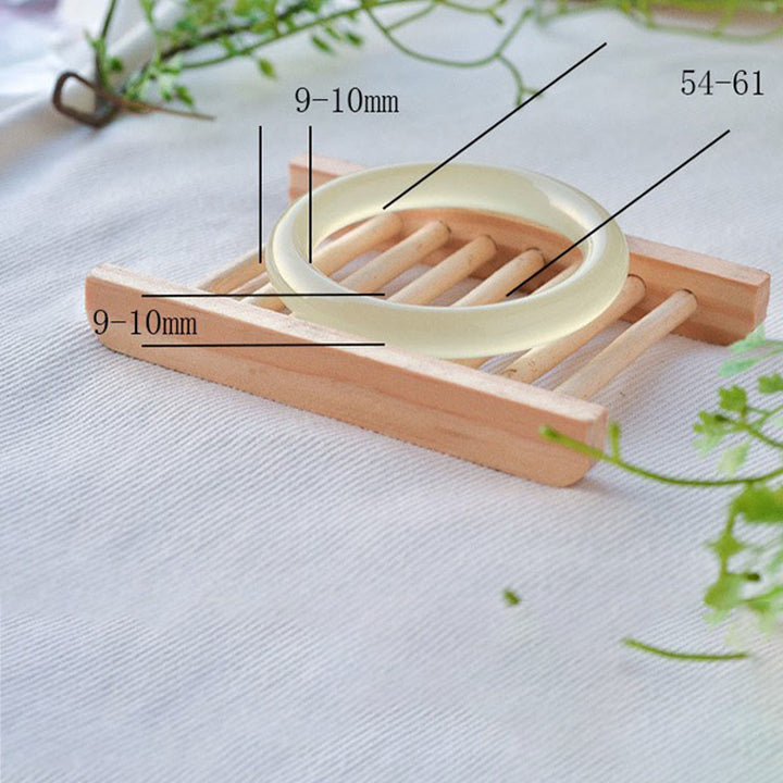 Buddha Stones Braccialetto con polsino in giada afgana naturale Abbondanza