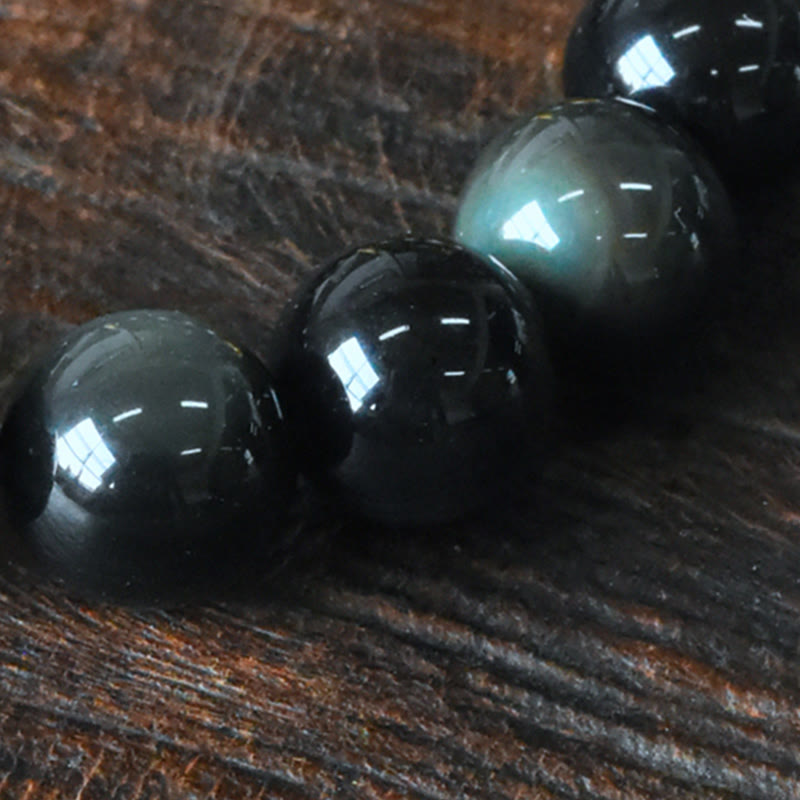 Bracciale Buddha Stones Rainbow Obsidian Copper Bead Positive Transformation