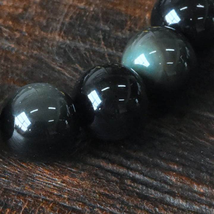 Bracciale Buddha Stones Rainbow Obsidian Copper Bead Positive Transformation