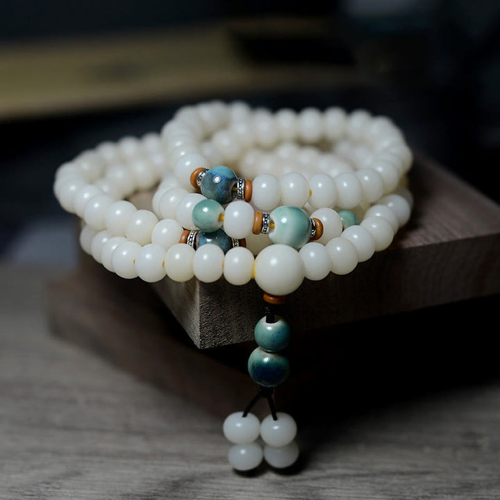 Buddha Stones 108 Mala Beads Bodhi Seed Tieni lontani gli spiriti maligni Braccialetto calmo