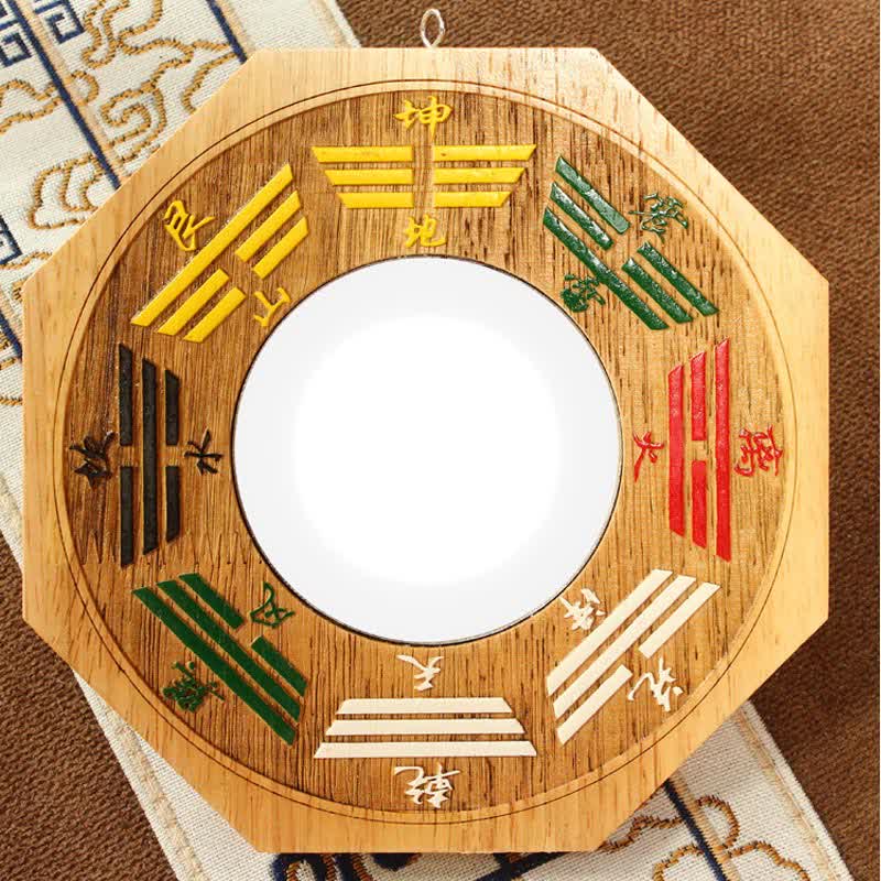 Feng Shui Bagua Mappa Peach Wood Balance Energy Map Specchio
