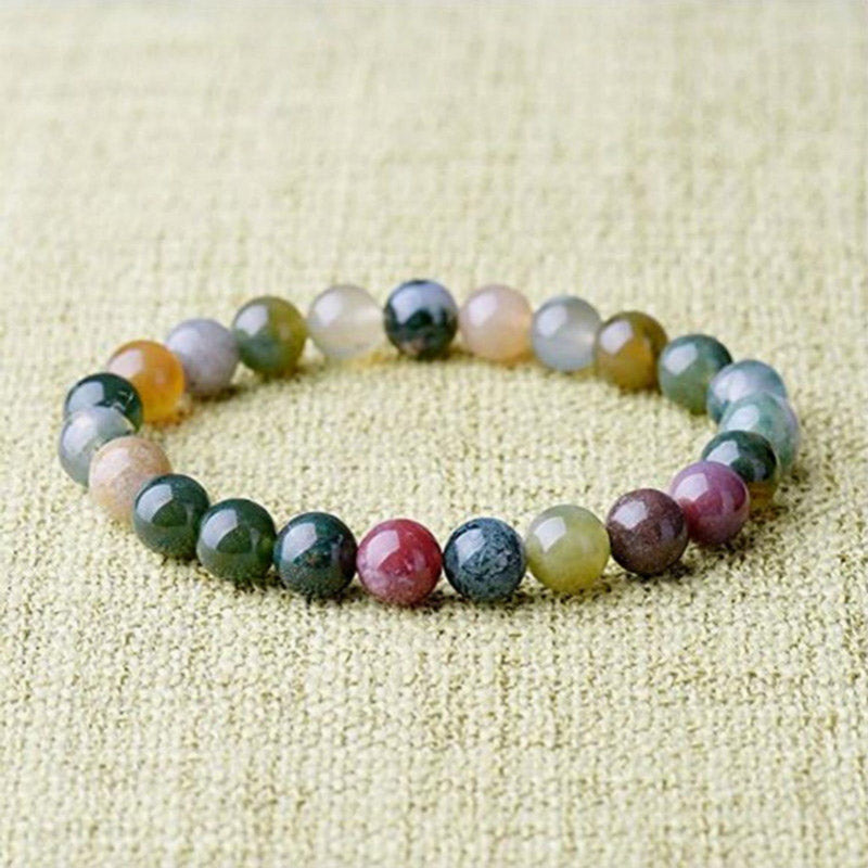 Braccialetto Buddha Stones India Agate Beads Luck Yoga