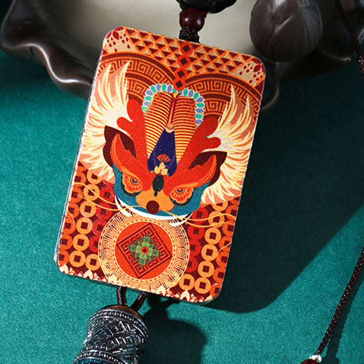 Buddha Stones PiXiu Legno di ebano Fortuna Ricchezza Nappa Decorazione da appendere all'auto