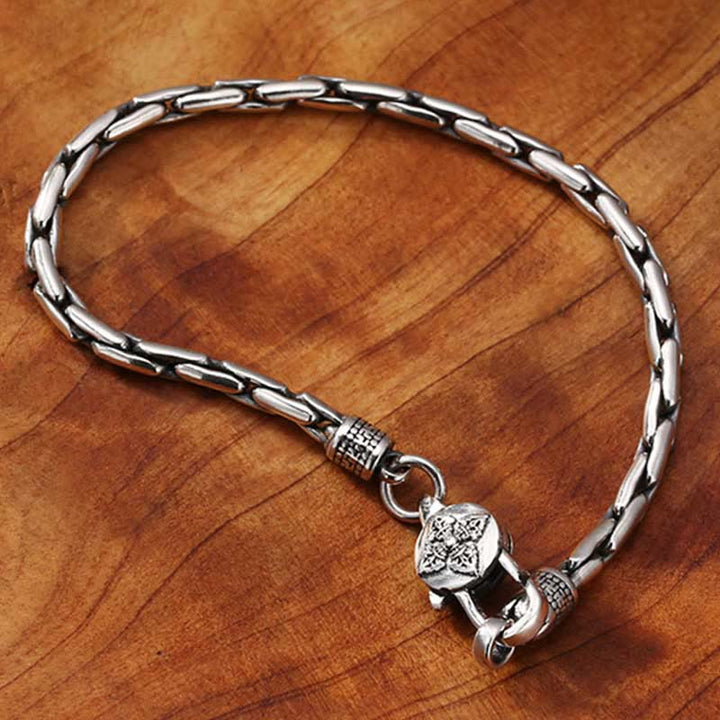 Bracciale Buddha Stones tibetano doppio Dorje Om Mani Padme Hum Buddha Svastica Vajra