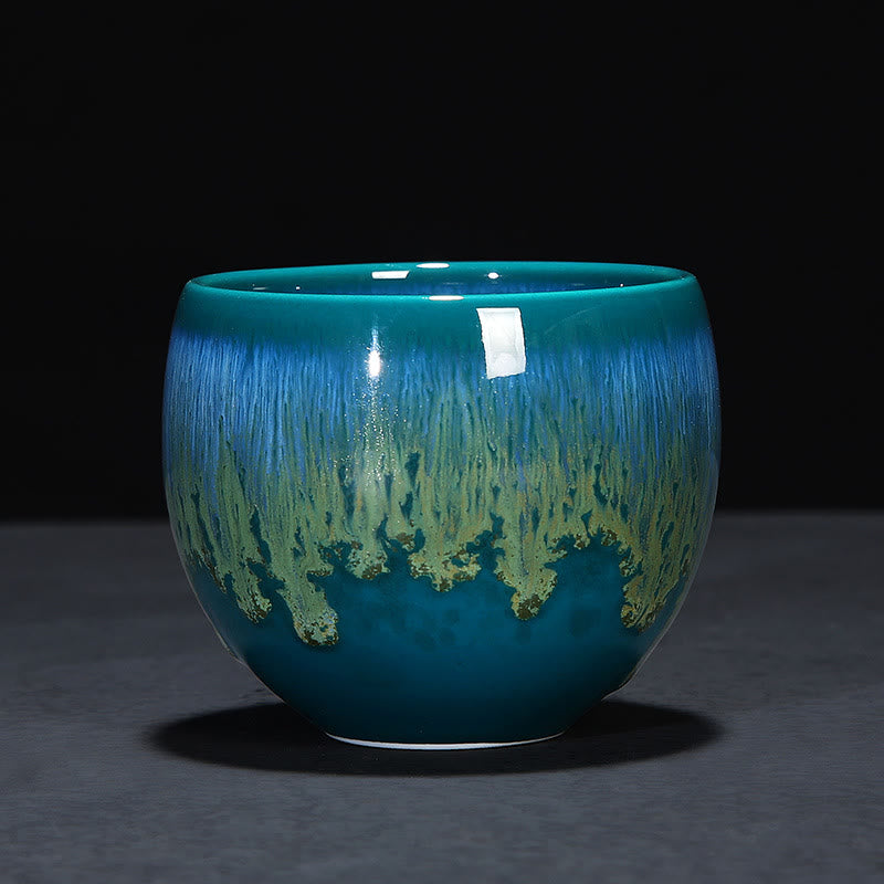 Buddha Stones Tazza da tè in ceramica cinese Jianzhan Glaze Kiln Change Tenmoku Kung Fu Tea Cup
