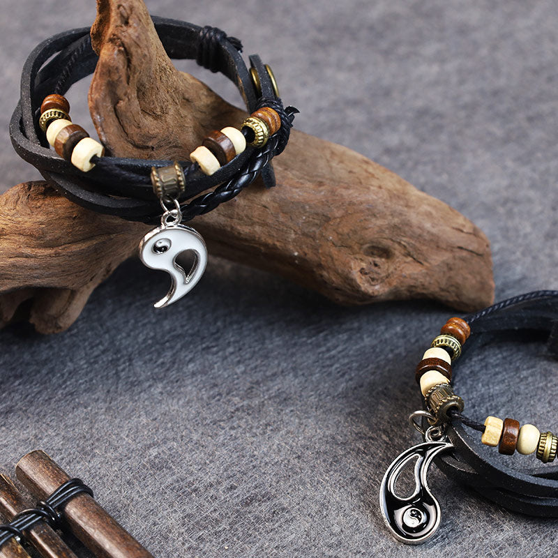 Bracciale equilibrio coppia pendente Yin Yang