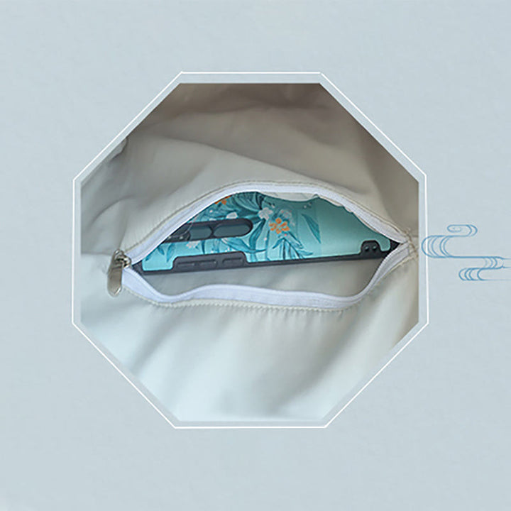 Borsa a tracolla grande capacità in tela con ricamo in bambù, prugna, fiore di pera, pesco