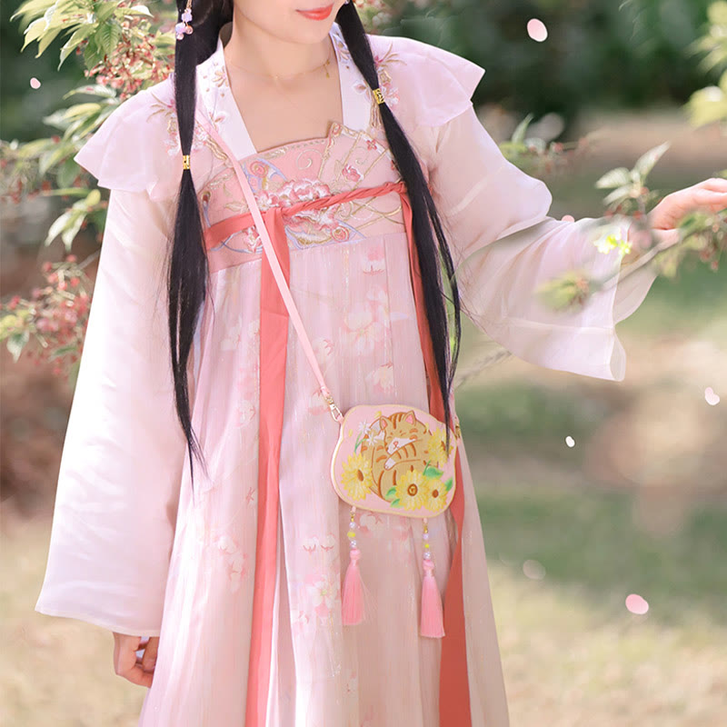 Buddha Stones Ricamo Panda Fortunato Gatto Shiba Inu Cervo Coniglio Volpe Fiore Animale Carino Borsa Hanfu Borsa A Tracolla Borsa A Tracolla