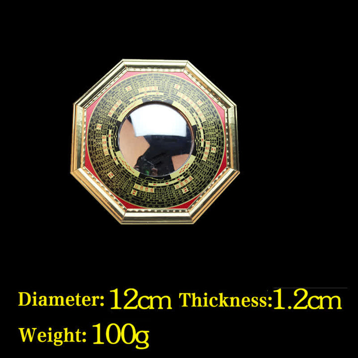 Feng Shui Bagua Mappa Equilibrio Armonia Soggiorno Mappa Energetica Specchio - Specchio convesso Bagua Map da 12 cm - image 6