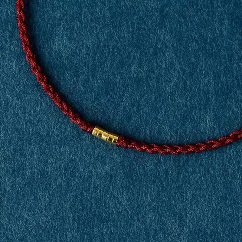 Braccialetto alla caviglia con perline dorate in argento sterling 925 con pietre Buddha Stones