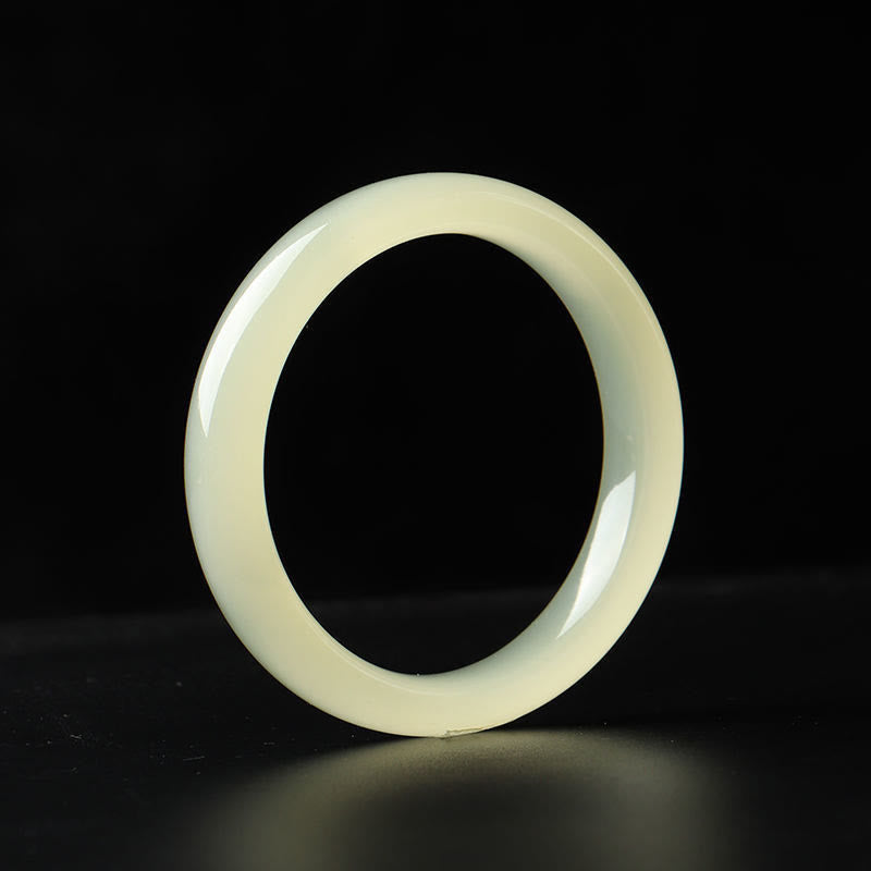 Buddha Stones Braccialetto con polsino in giada afgana naturale Abbondanza