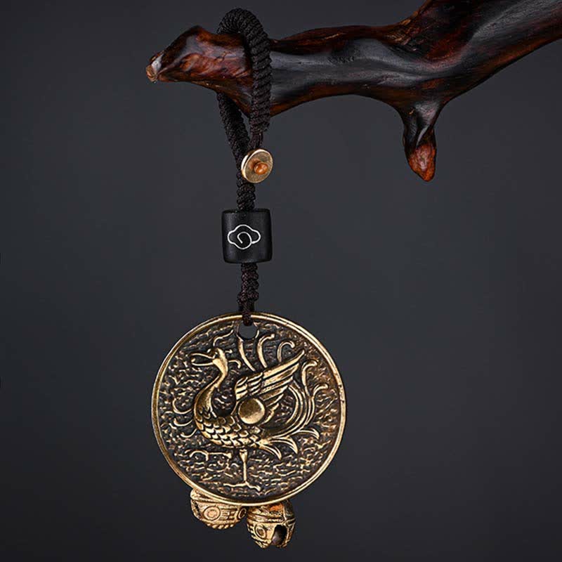 Buddha Stones Quattro Simboli Drago Azzurro Tigre Bianca Uccello Vermiglio Tartaruga Nera Portachiavi