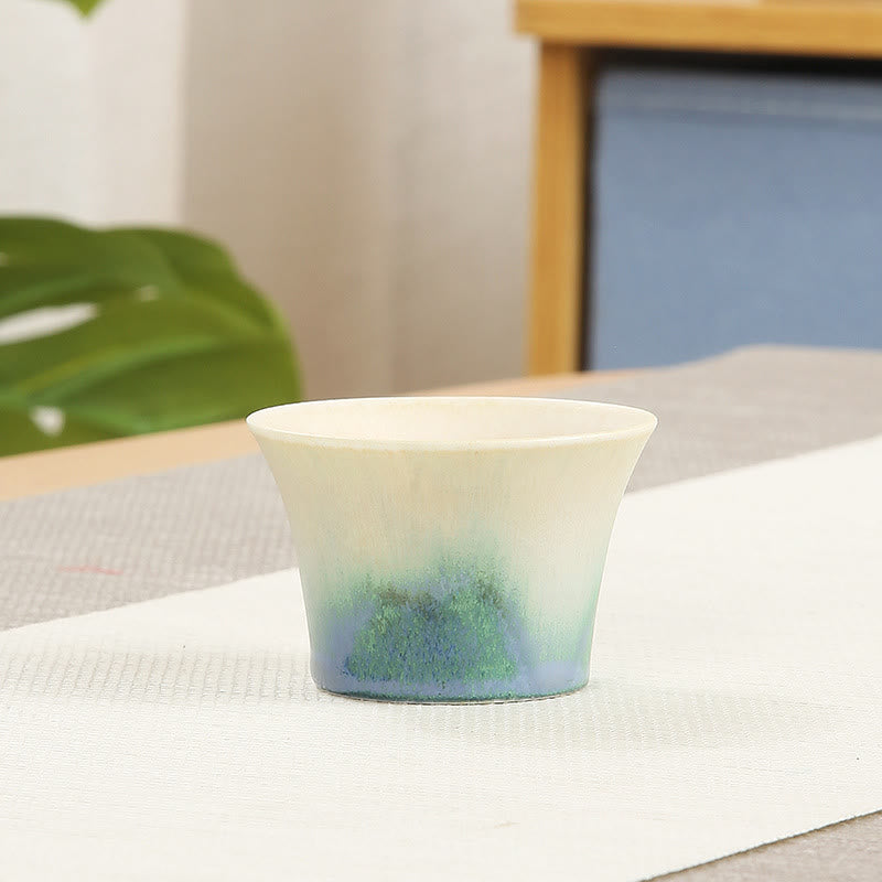 Buddha Stones Tazza da tè in ceramica verde creativa Tazze da tè Kung Fu