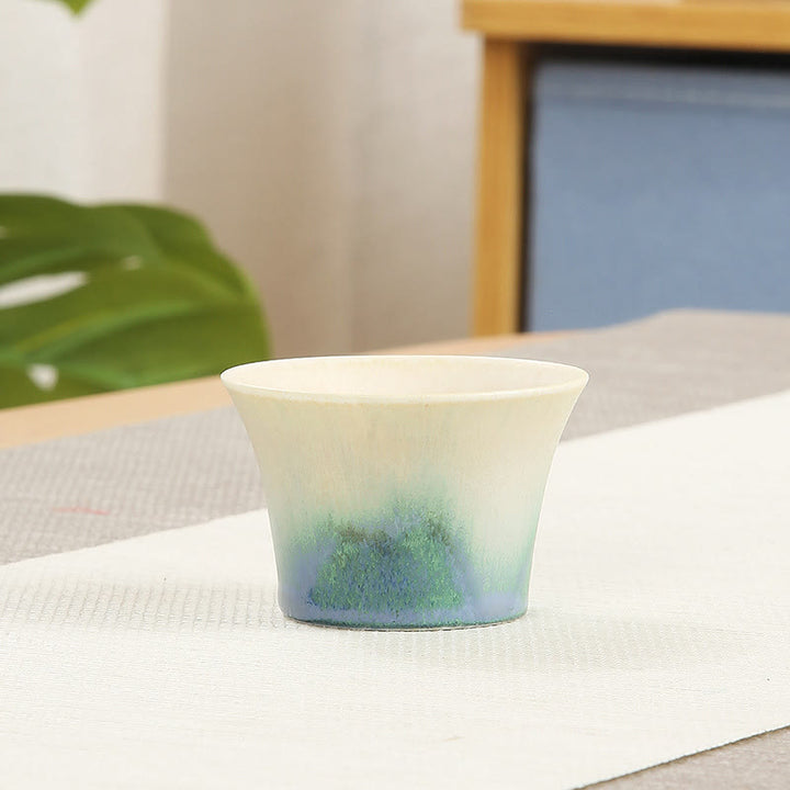 Buddha Stones Tazza da tè in ceramica verde creativa Tazze da tè Kung Fu