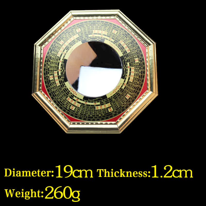 Feng Shui Bagua Mappa Equilibrio Armonia Soggiorno Mappa Energetica Specchio - Specchio concavo Bagua Map da 19 cm - image 9