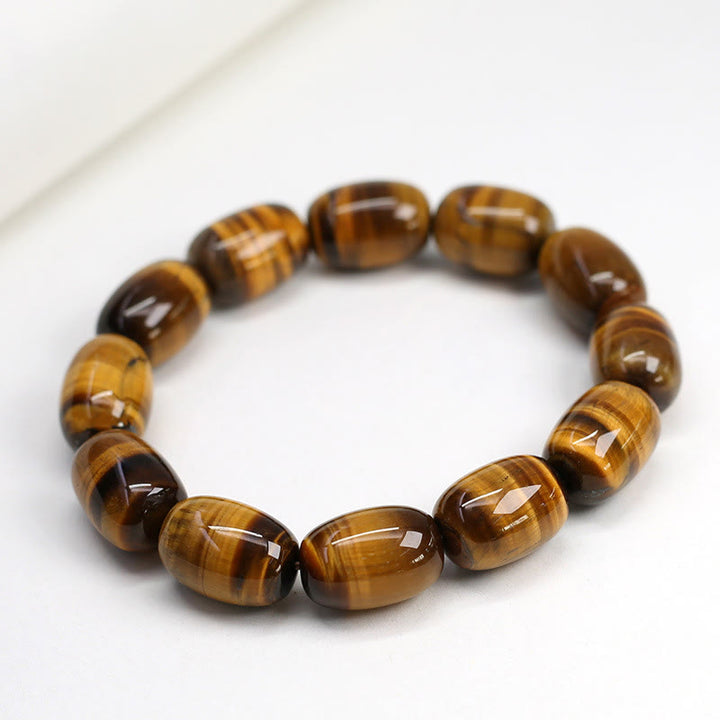 Braccialetto Buddha Stones Natural Tiger Eye Stone Integrity Willpower