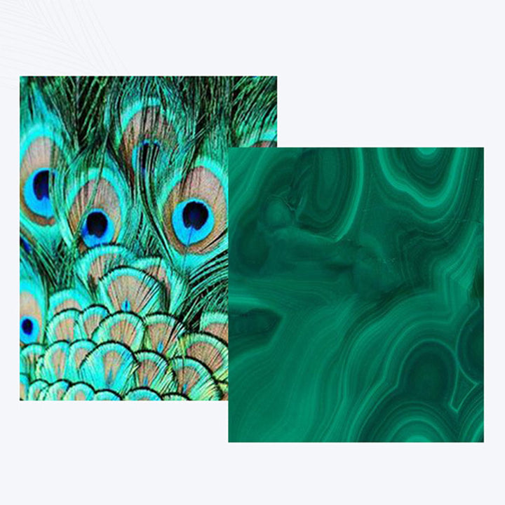 Orecchini pendenti anti-ansia in argento sterling 925 con malachite rotonda