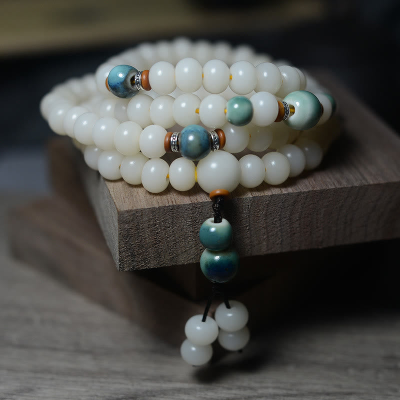 Buddha Stones 108 Mala Beads Bodhi Seed Tieni lontani gli spiriti maligni Braccialetto calmo