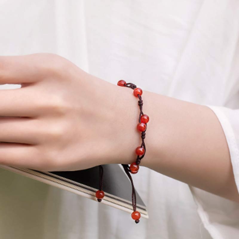 Bracciale Buddha Stones Agata Rossa Agata Muschiata Cinabro Calma