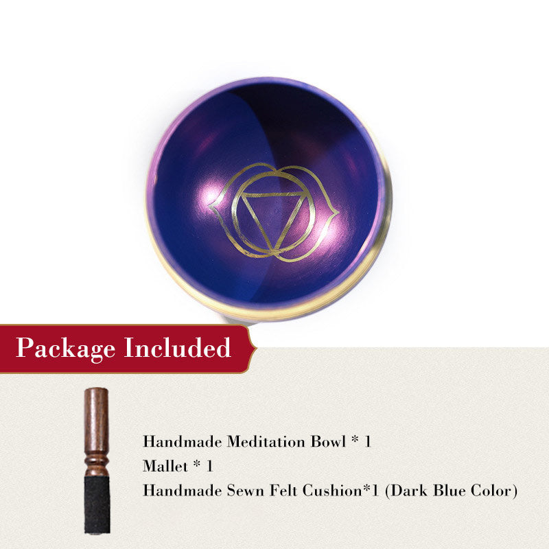 Buddha Stones Tibetan Sound Bowl realizzata a mano per la guarigione dei chakra e la meditazione consapevole. Set di campane tibetane per canto.