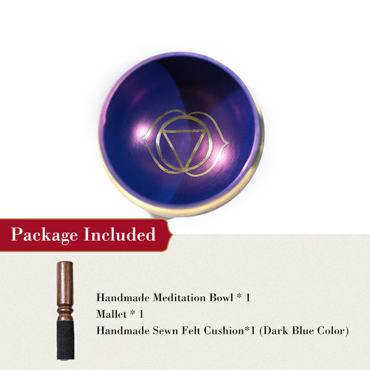 Buddha Stones Tibetan Sound Bowl realizzata a mano per la guarigione dei chakra e la meditazione consapevole. Set di campane tibetane per canto.
