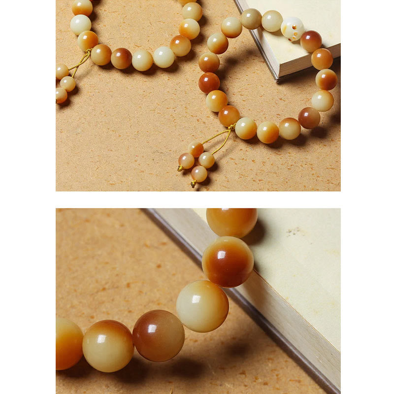 Buddha Stones Semi di Bodhi naturali Braccialetto di saggezza della pace con artigli di zampa adorabile