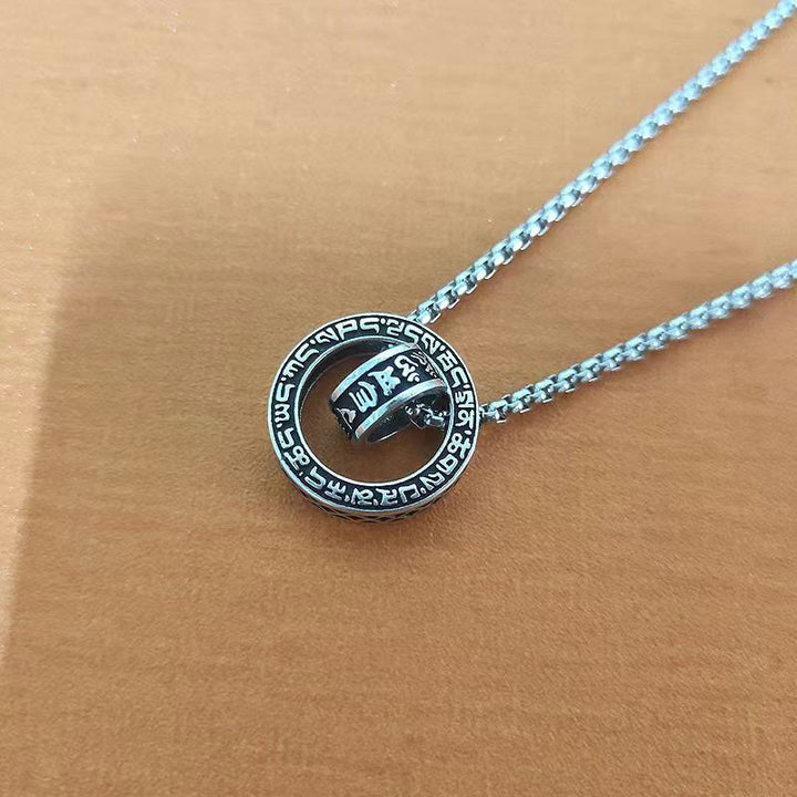 Buddha Stones Tibetano Om Mani Padme Hum Intagliato Pace Purezza Catena Collana Pendente - image 10