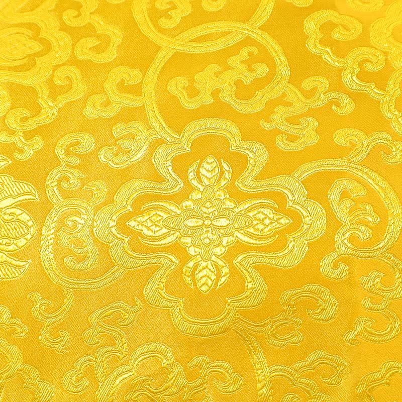 Tappetino jacquard con motivo a drago e fiori per altare di preghiera, simboli tibetani di buon auspicio