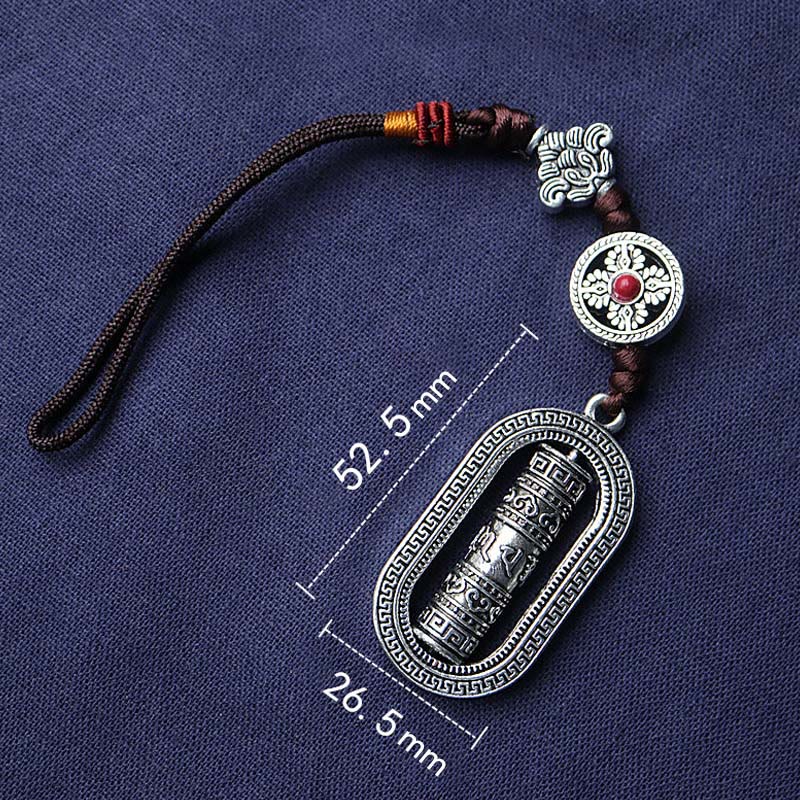 Buddha Stones Tibet Om Mani Padme Hum Ruota di preghiera Pace Girevole Decorazione da appendere all'auto