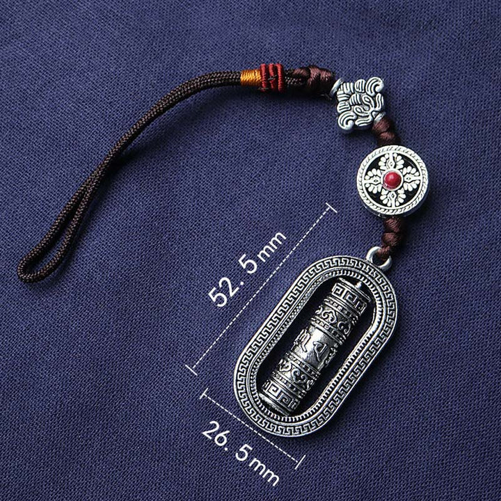 Buddha Stones Tibet Om Mani Padme Hum Ruota di preghiera Pace Girevole Decorazione da appendere all'auto