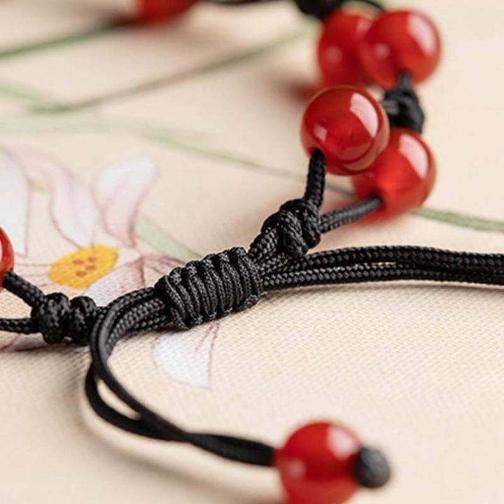 Bracciale Buddha Stones Agata Rossa Agata Muschiata Cinabro Calma