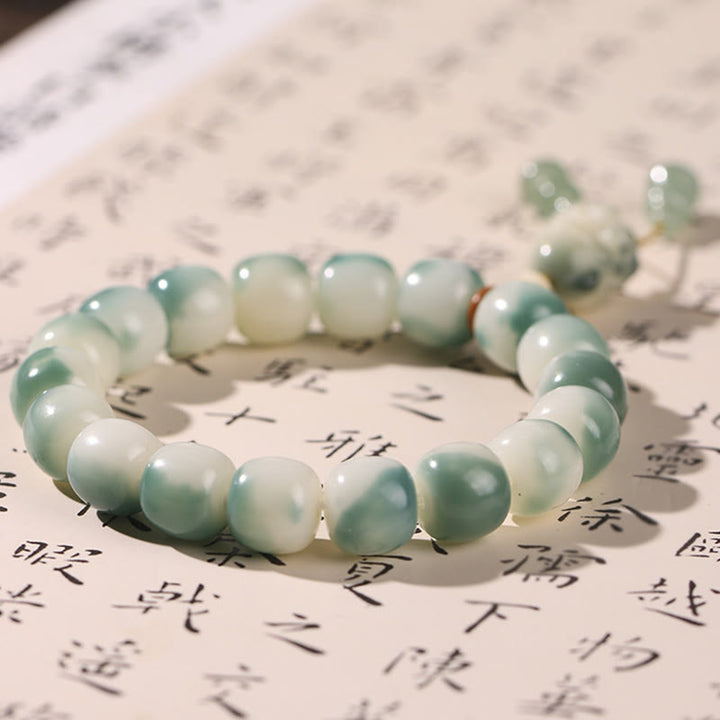 Bracciale della pace Buddha Stones, semi di Bodhi sfumati, volpe a nove code, zampa di gatto, artiglio di pigna - image 7