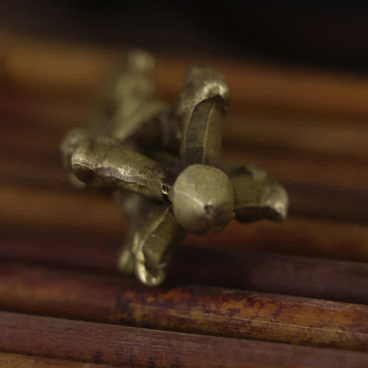 Buddha Stones Tibetano Cinque Fili Vajra Dorje Illuminazione Rame Decorazione