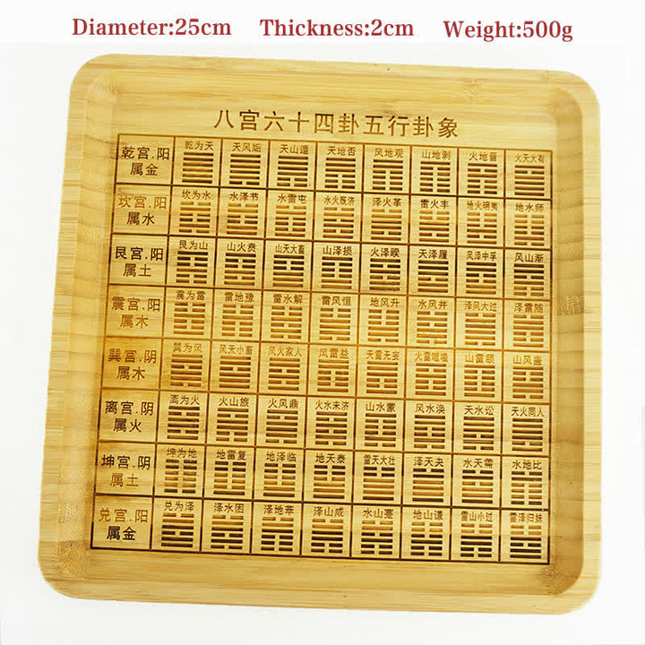 Mappa Feng Shui Bambù Bagua Mappa dell'Energia dell'Armonia