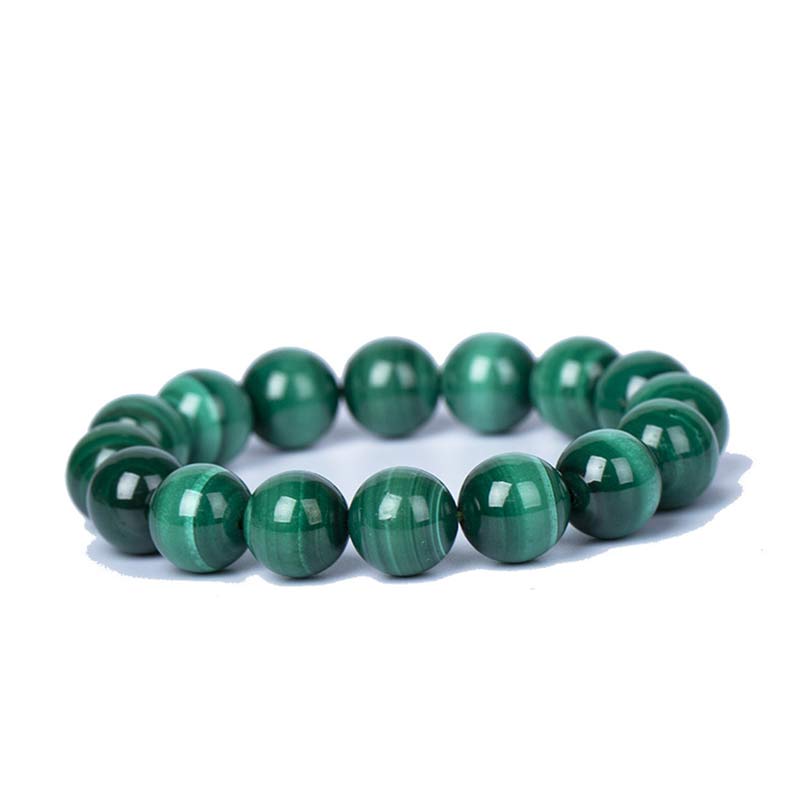Braccialetto di protezione e calma in malachite naturale Buddha Stones