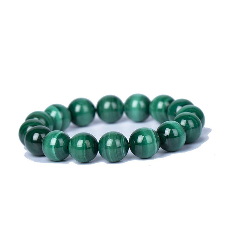 Braccialetto di protezione e calma in malachite naturale Buddha Stones